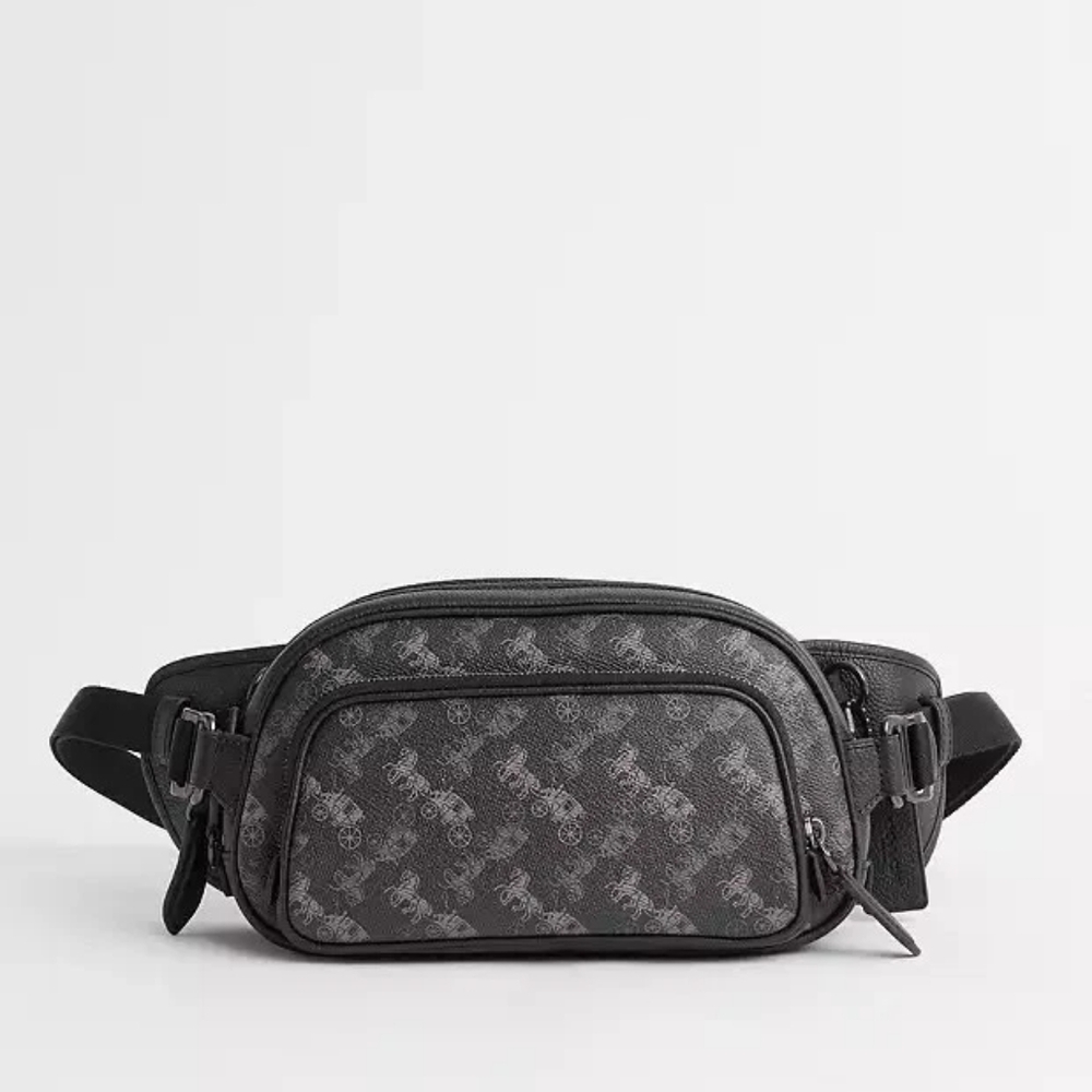 NEW COACH Hitch Belt Bag In Signature Canvas With Horse And Carriage Print $395 - Picture 10 of 13